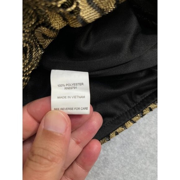 NWT Rebecca Malone Lace Overlay Metallic Gold Flowy Size Xl - Picture 12 of 14